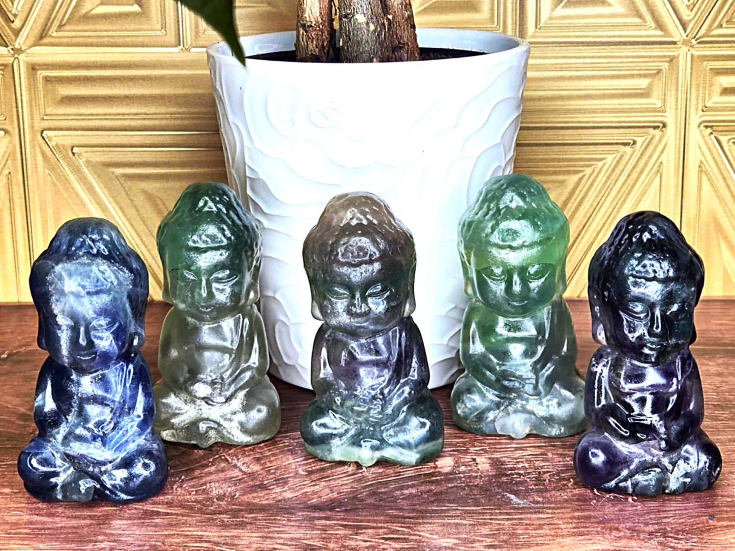 Zen Delicious Fluorite Buddhas