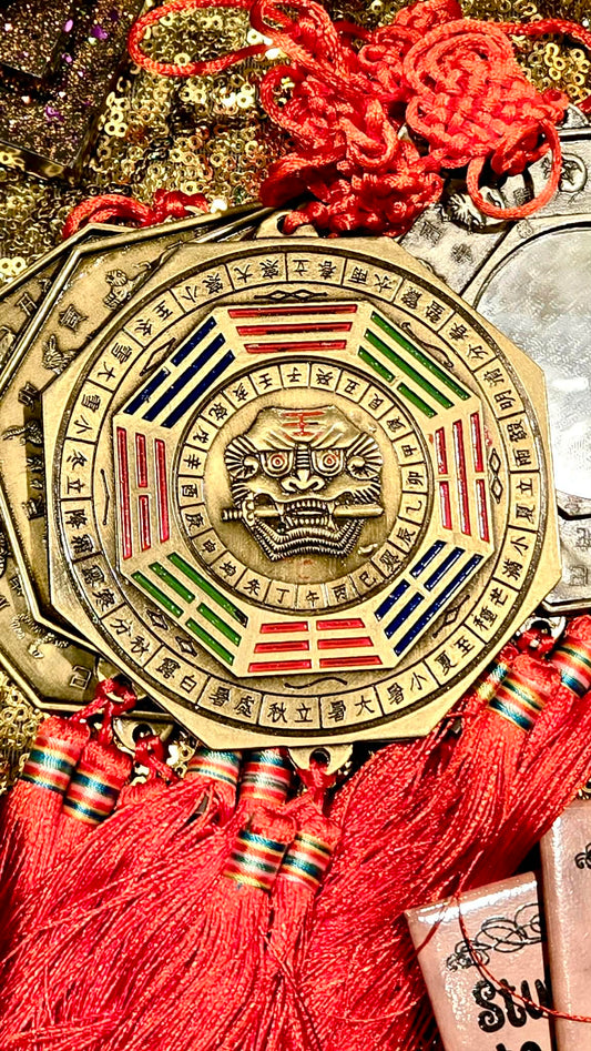 Guardian Foo Dog mirrored hangings - Genie