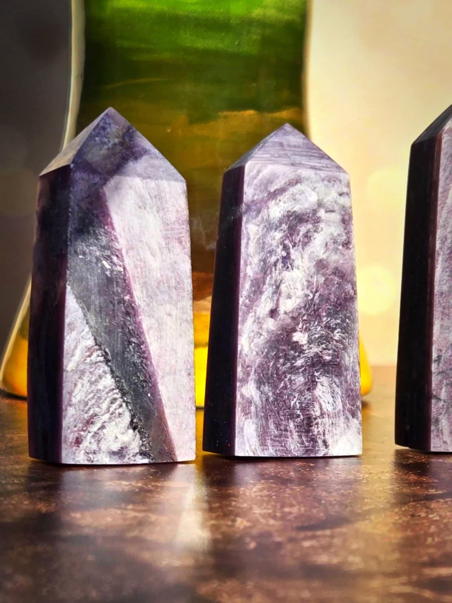 Shimmering Health Mica Lepidolite Towers - Physical/Mental Healing