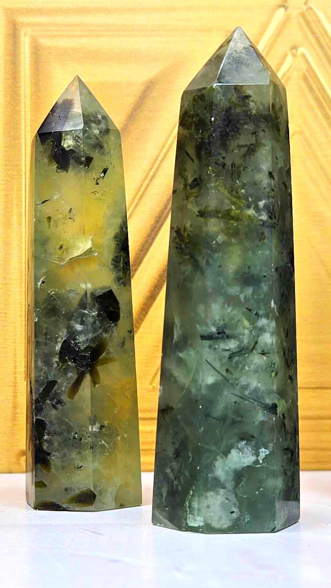 Soothing AF Prehnite Towers: