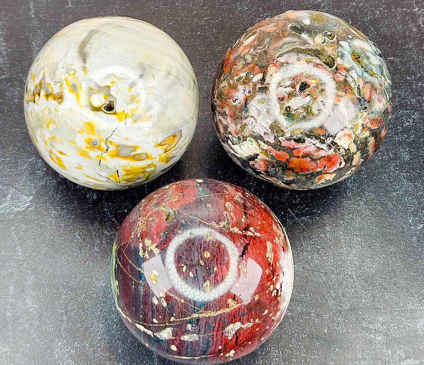 Deck the Halls Ocean Jasper Spheres