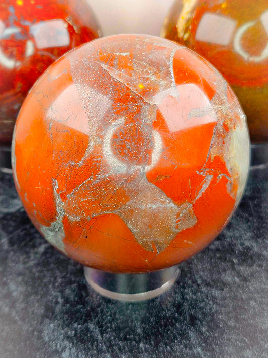 Pretty Ornament Red Jasper Sphere