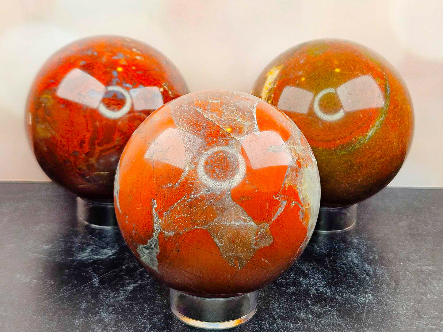 Pretty Ornament Red Jasper Sphere