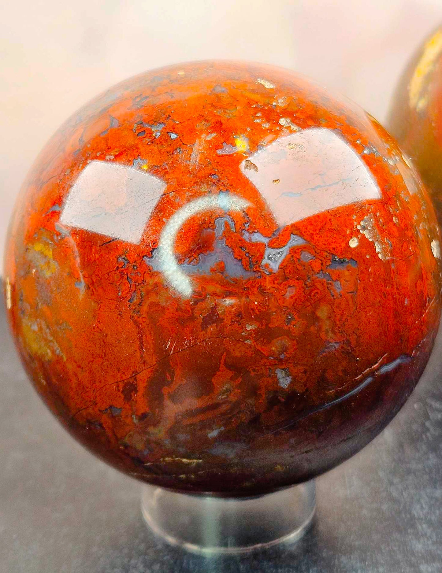 Pretty Ornament Red Jasper Sphere