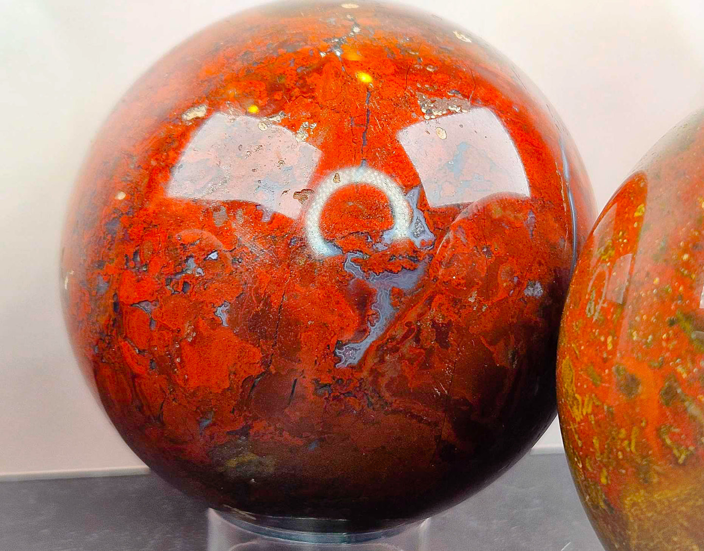 Pretty Ornament Red Jasper Sphere