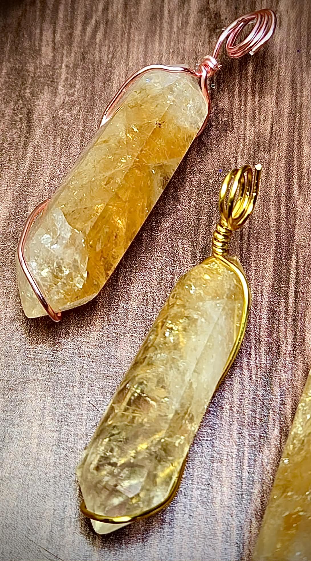 Wonderful Wire Wrapped Citrine Pendants - Get Sh*t Done