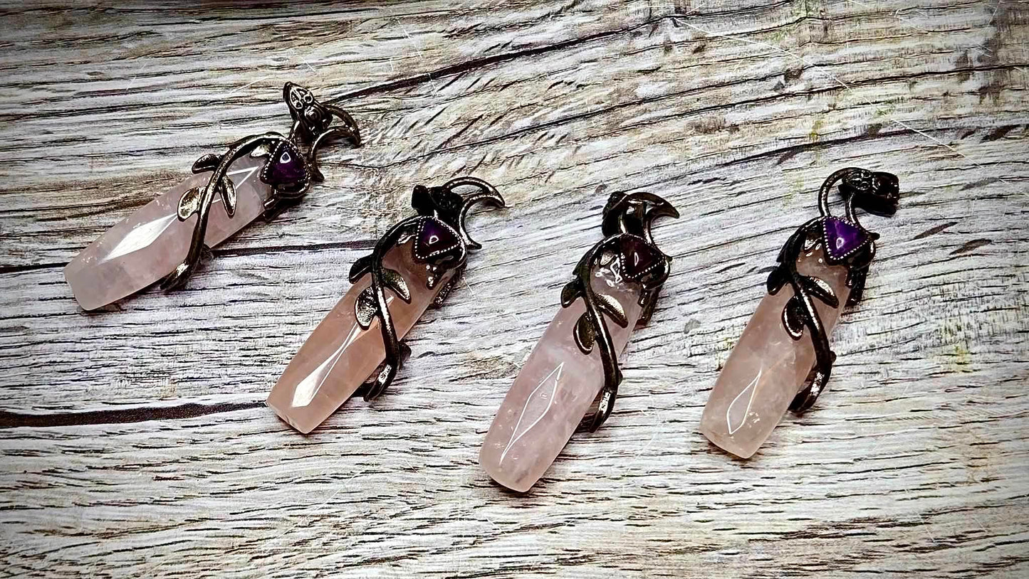 ✨Viney vines Rose Quartz Pendants
