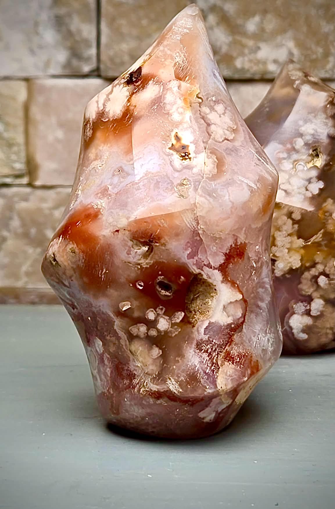 🌸Money Fire Flower Agate Flames
