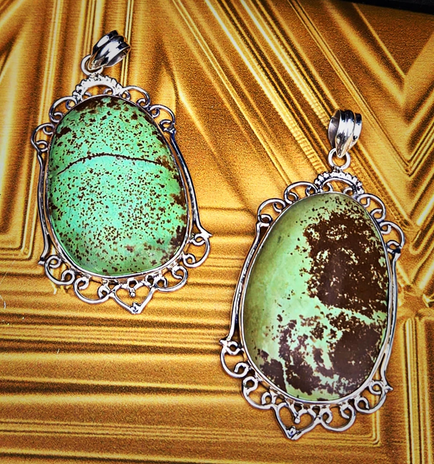 Fancy Chrysoprase Pendants - Success & Blessings