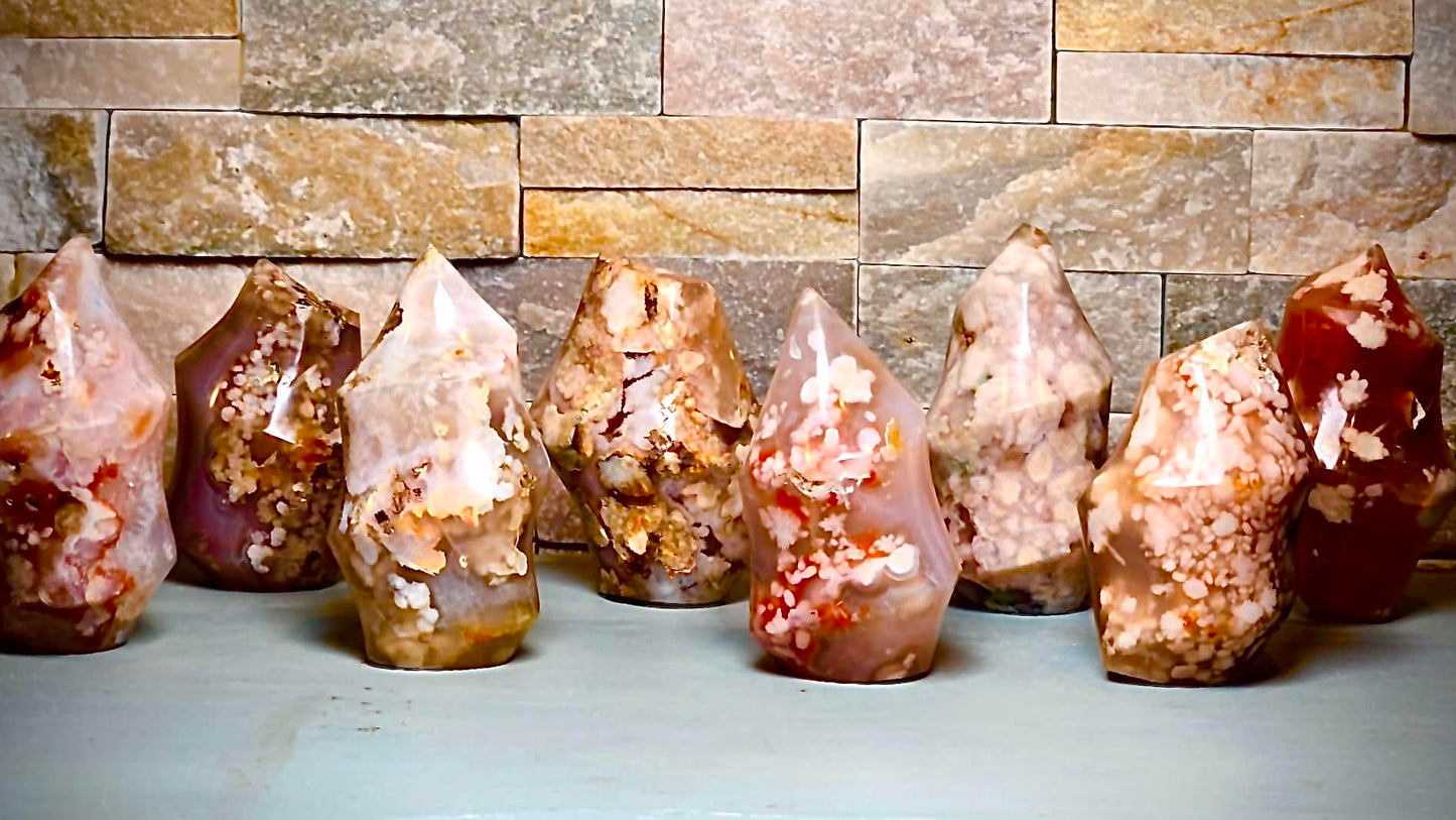 🌸Money Fire Flower Agate Flames