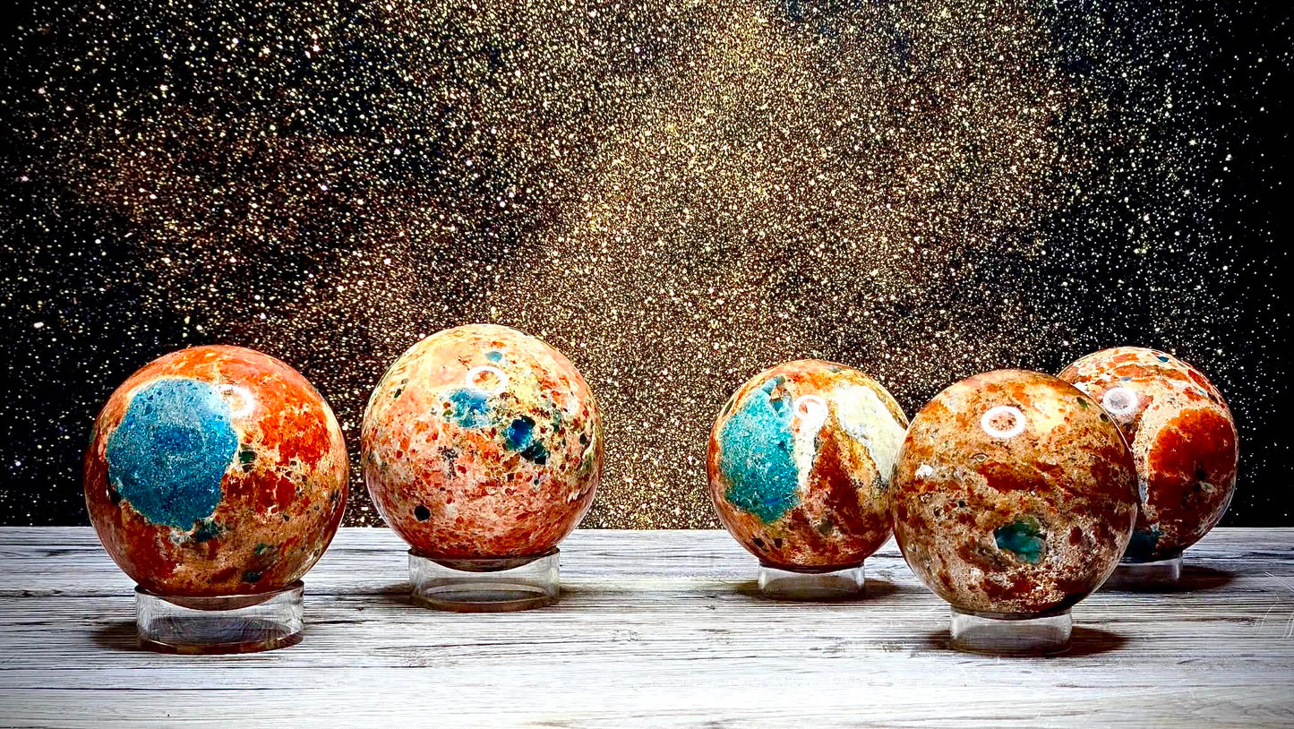 ✨Bling Bling Apatite Sunstone Spheres - Sold Out