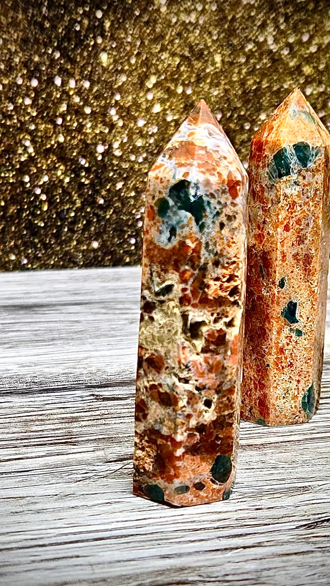 ✨Bling Bling Apatite Sunstone Towers