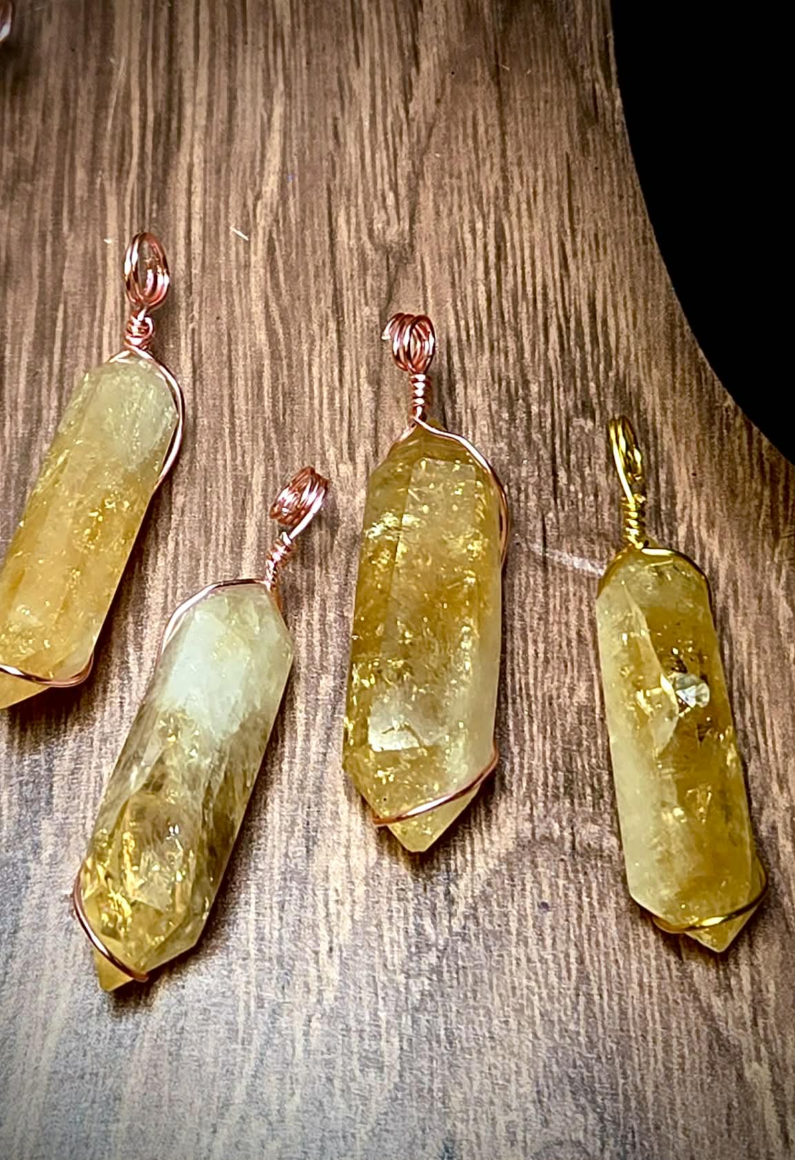 Wonderful Wire Wrapped Citrine Pendants - Get Sh*t Done