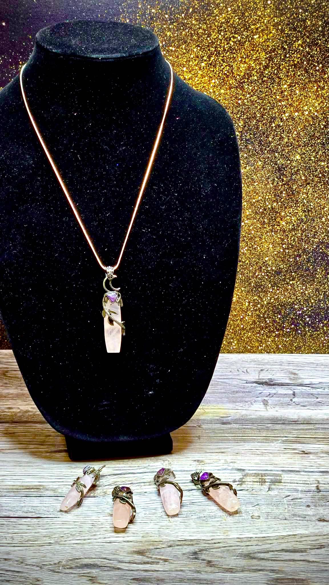 ✨Viney vines Rose Quartz Pendants