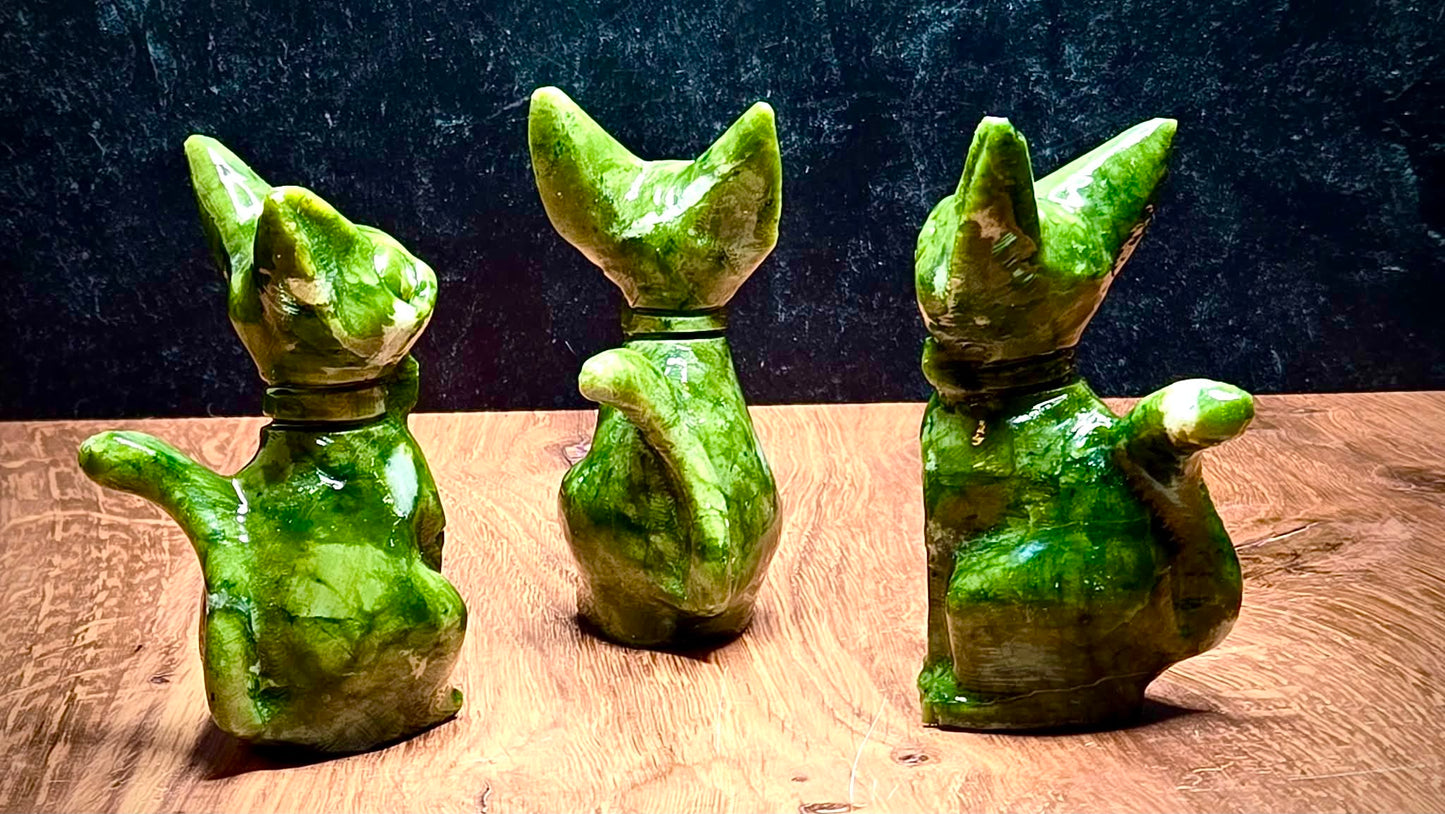 *Sold Out* Madam Meow Nephrite Jade Cat