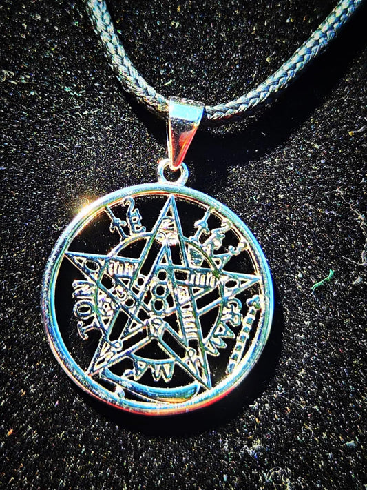 Sacred Tetragrammation Pentacle Pendant - Protection