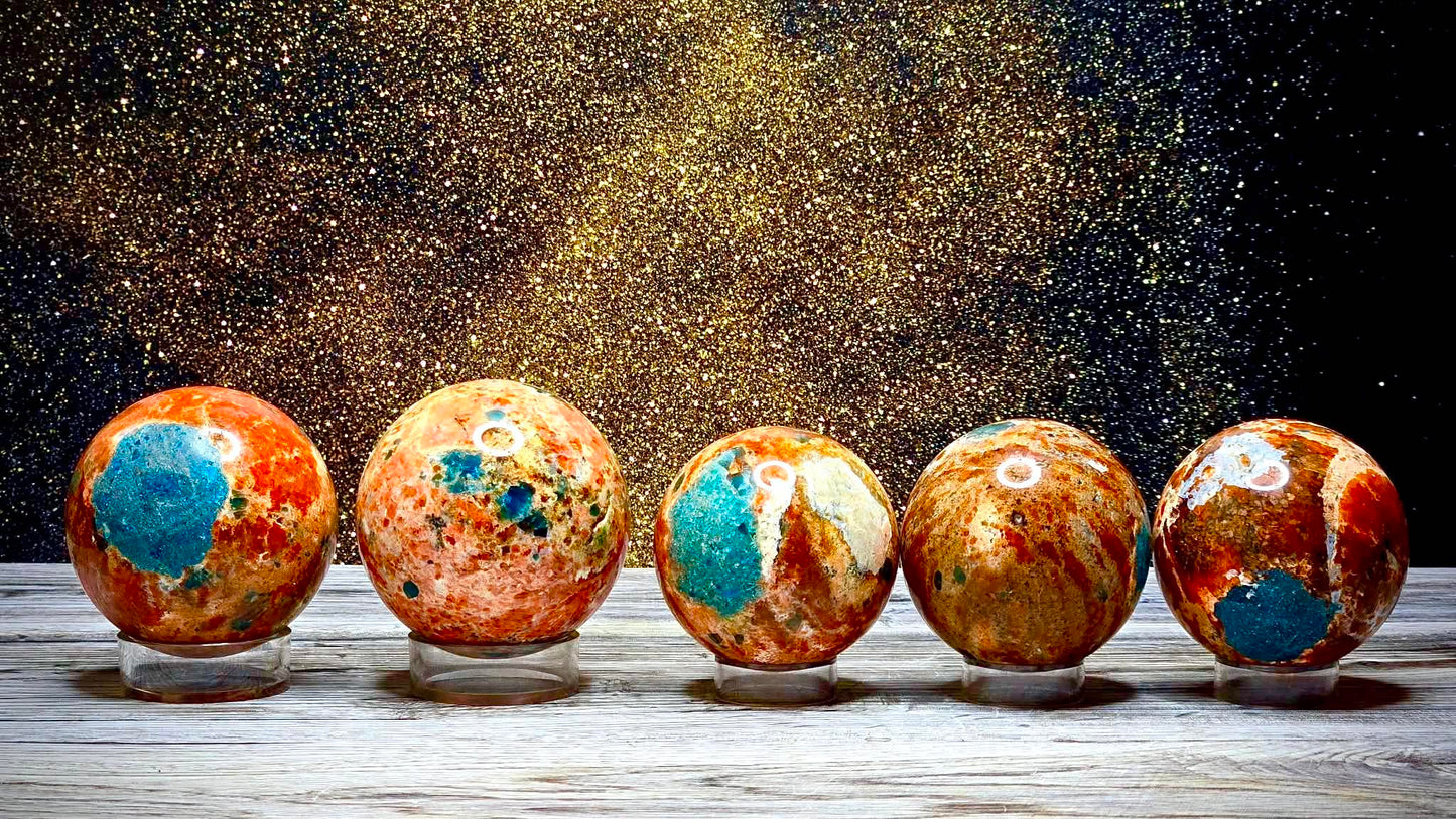 ✨Bling Bling Apatite Sunstone Spheres - Sold Out