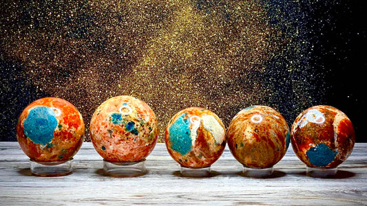 ✨Bling Bling Apatite Sunstone Spheres - Sold Out