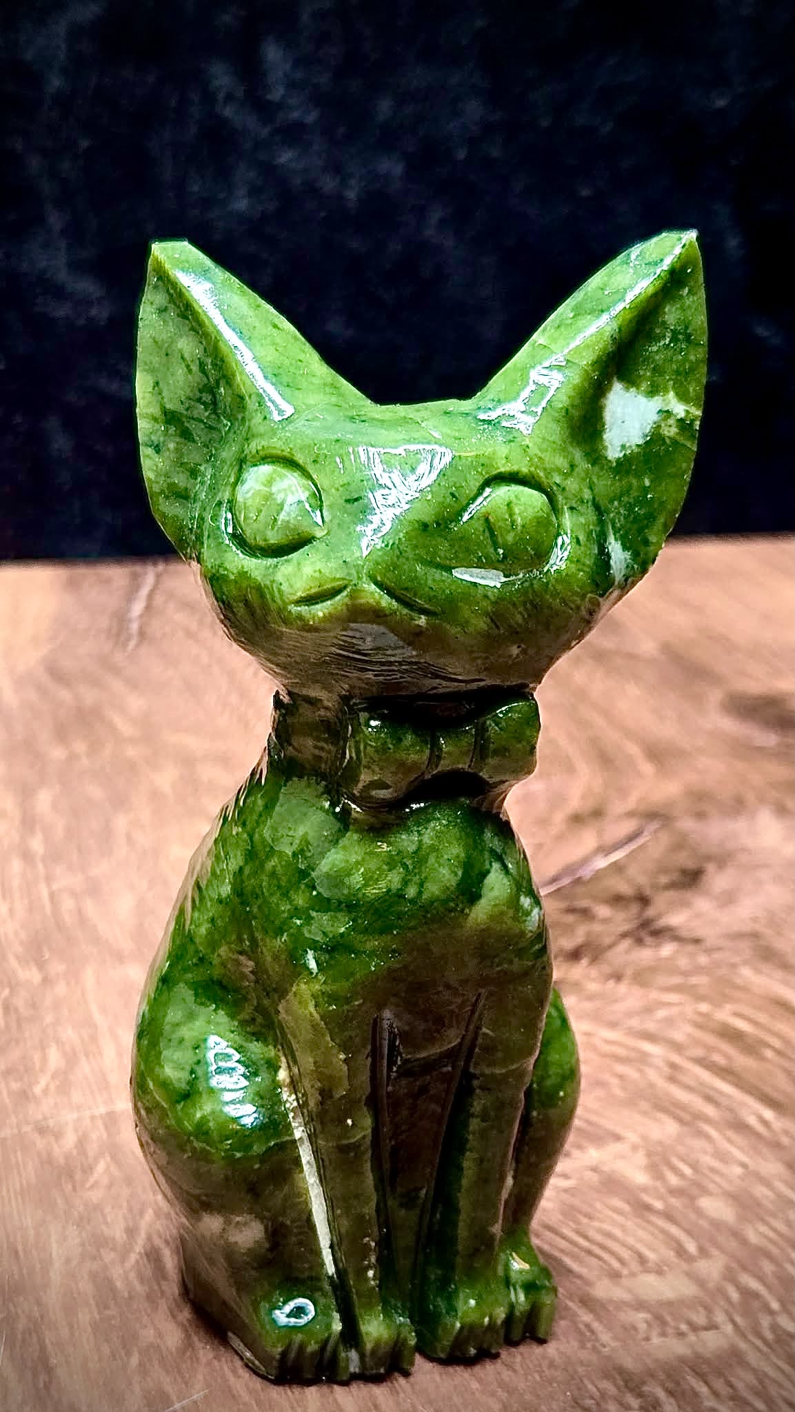 *Sold Out* Madam Meow Nephrite Jade Cat