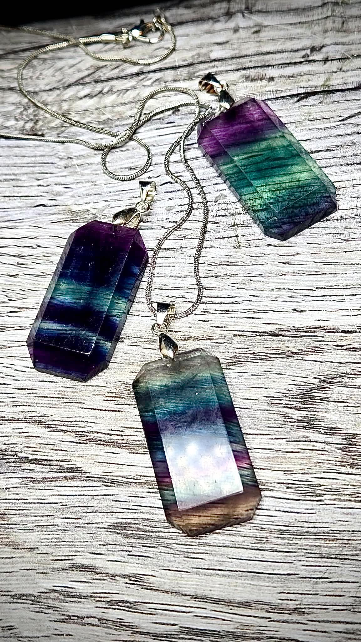 ✨Stacks Fluorite Pendant