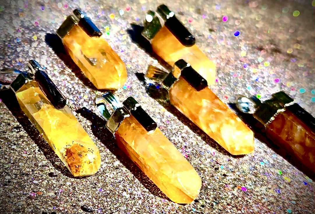 Rescued Golden Healer and Tourmaline Necklaces- Rescue Me