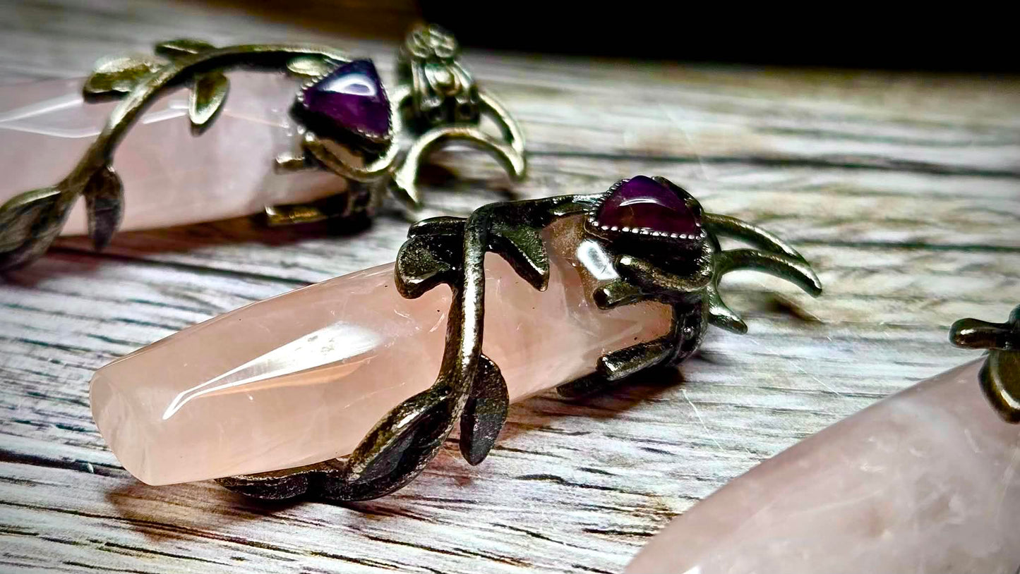 ✨Viney vines Rose Quartz Pendants