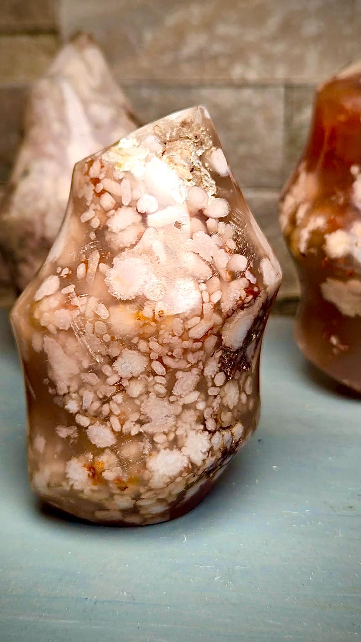 🌸Money Fire Flower Agate Flames
