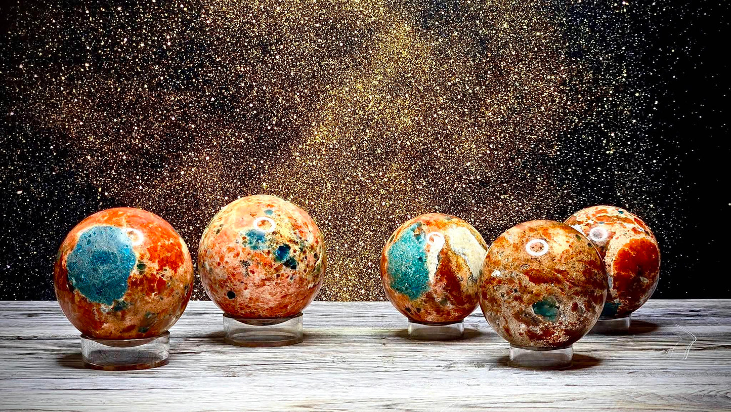 ✨Bling Bling Apatite Sunstone Spheres - Sold Out