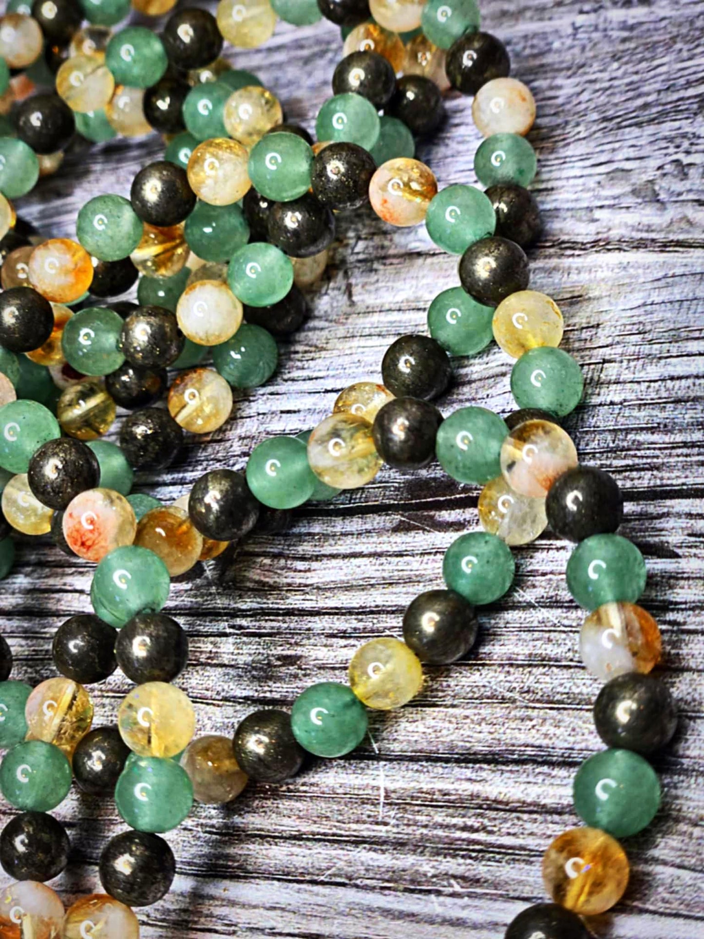 Cash Money Pyrite, Citrine and Aventurine Bracelet