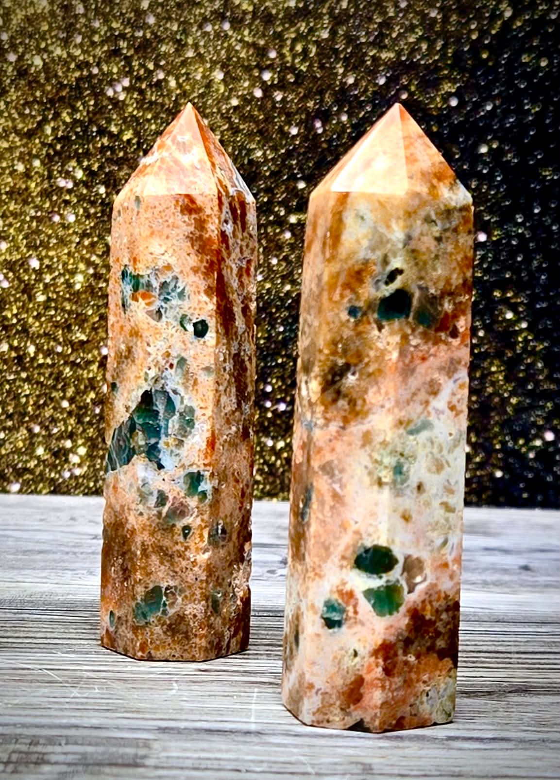 ✨Bling Bling Apatite Sunstone Towers