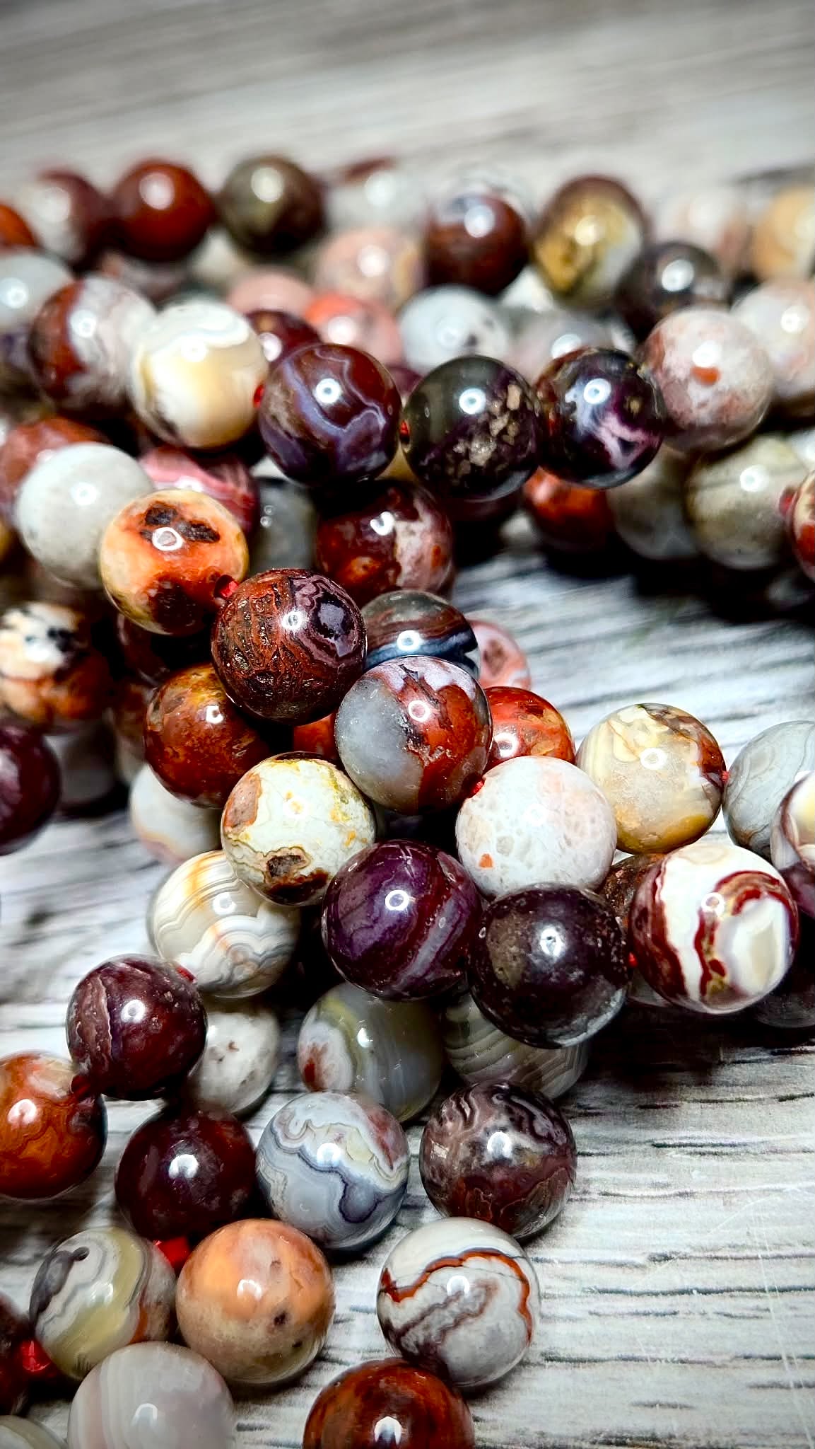 Wishcraft Mexican Lace Agate Bracelets