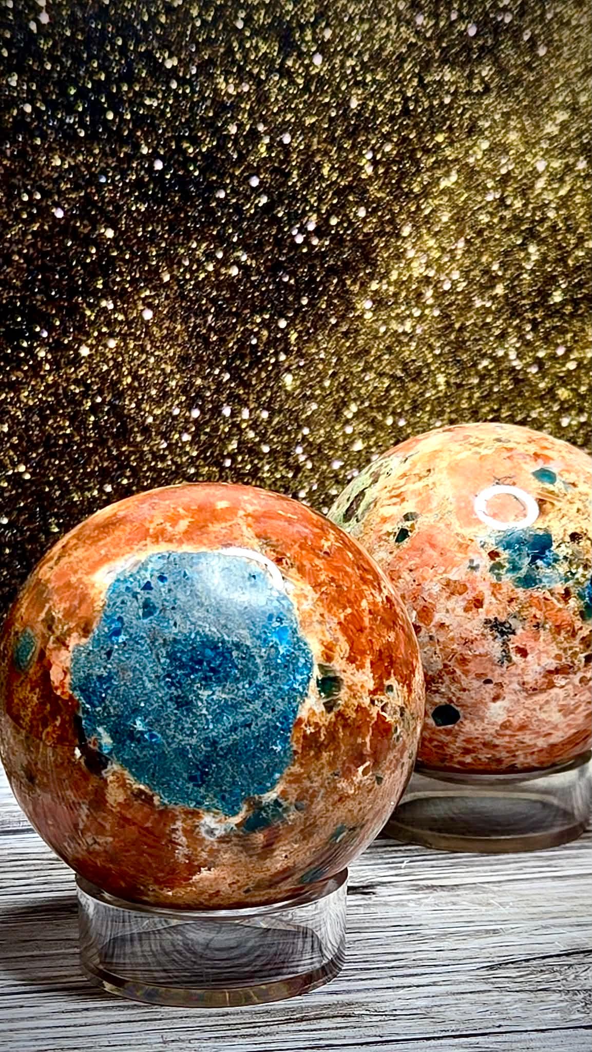 ✨Bling Bling Apatite Sunstone Spheres - Sold Out