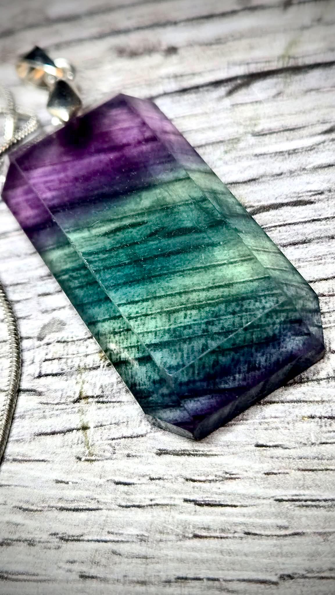 ✨Stacks Fluorite Pendant