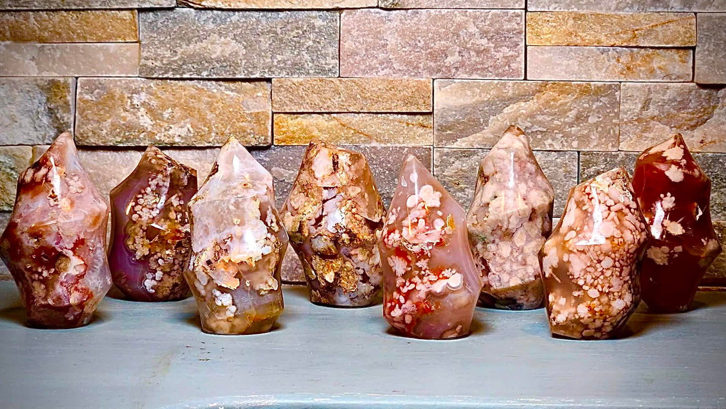 🌸Money Fire Flower Agate Flames