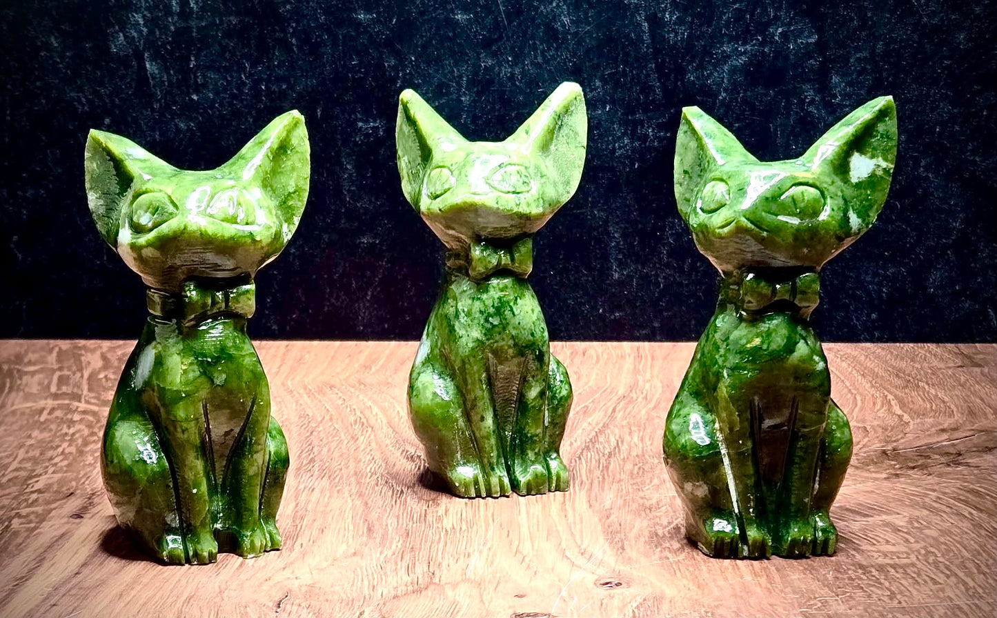*Sold Out* Madam Meow Nephrite Jade Cat