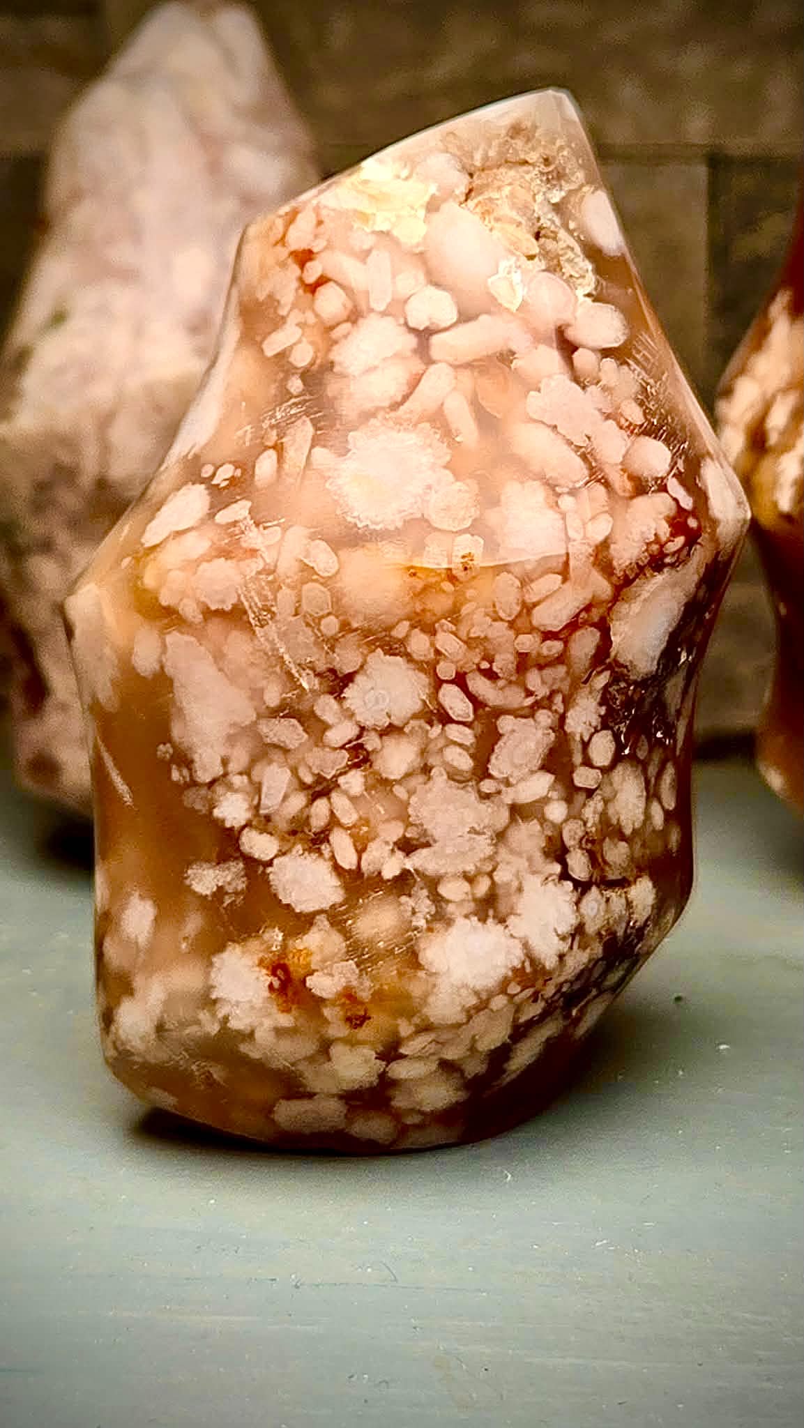 🌸Money Fire Flower Agate Flames