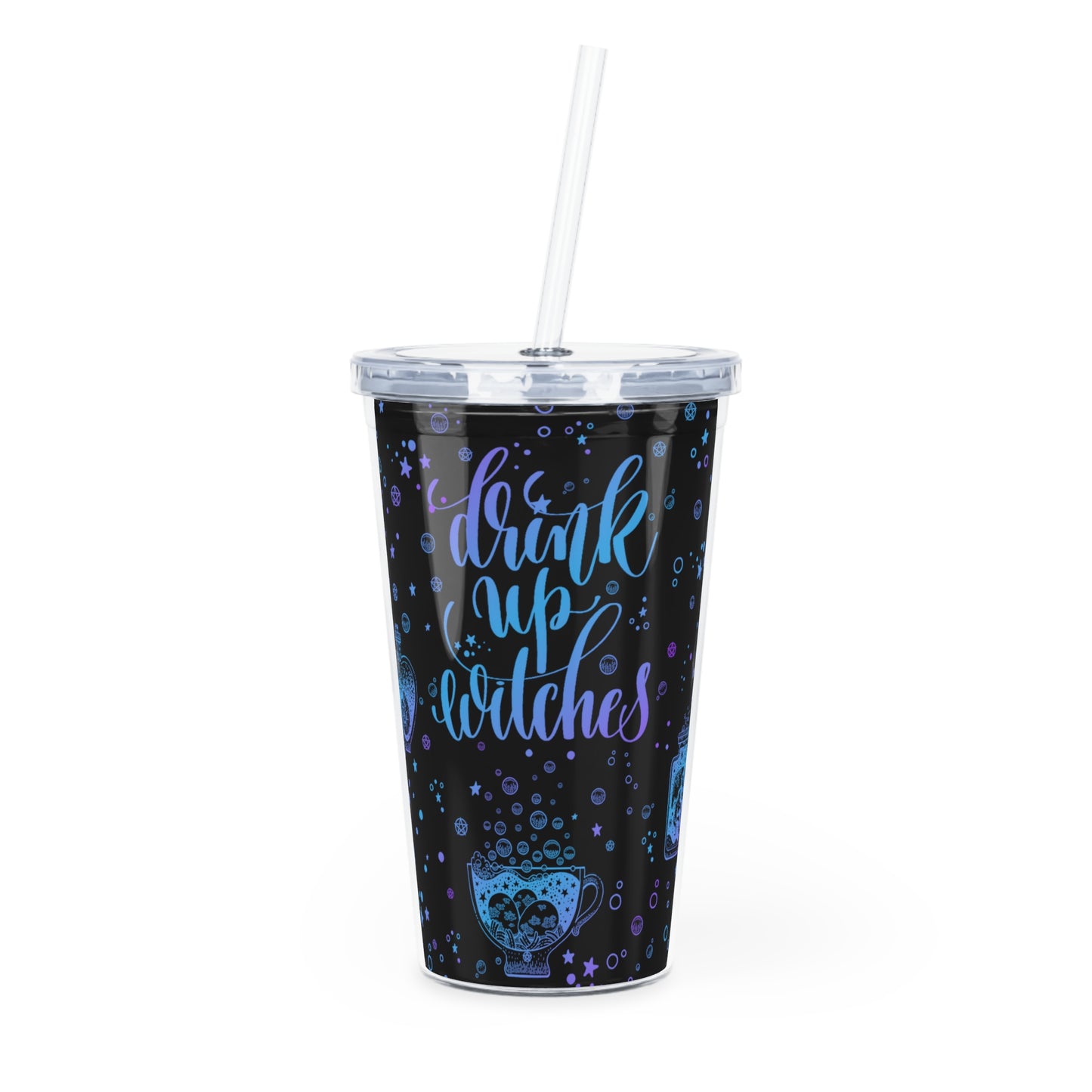 Drink Up Witches Plastic Tumbler with Straw