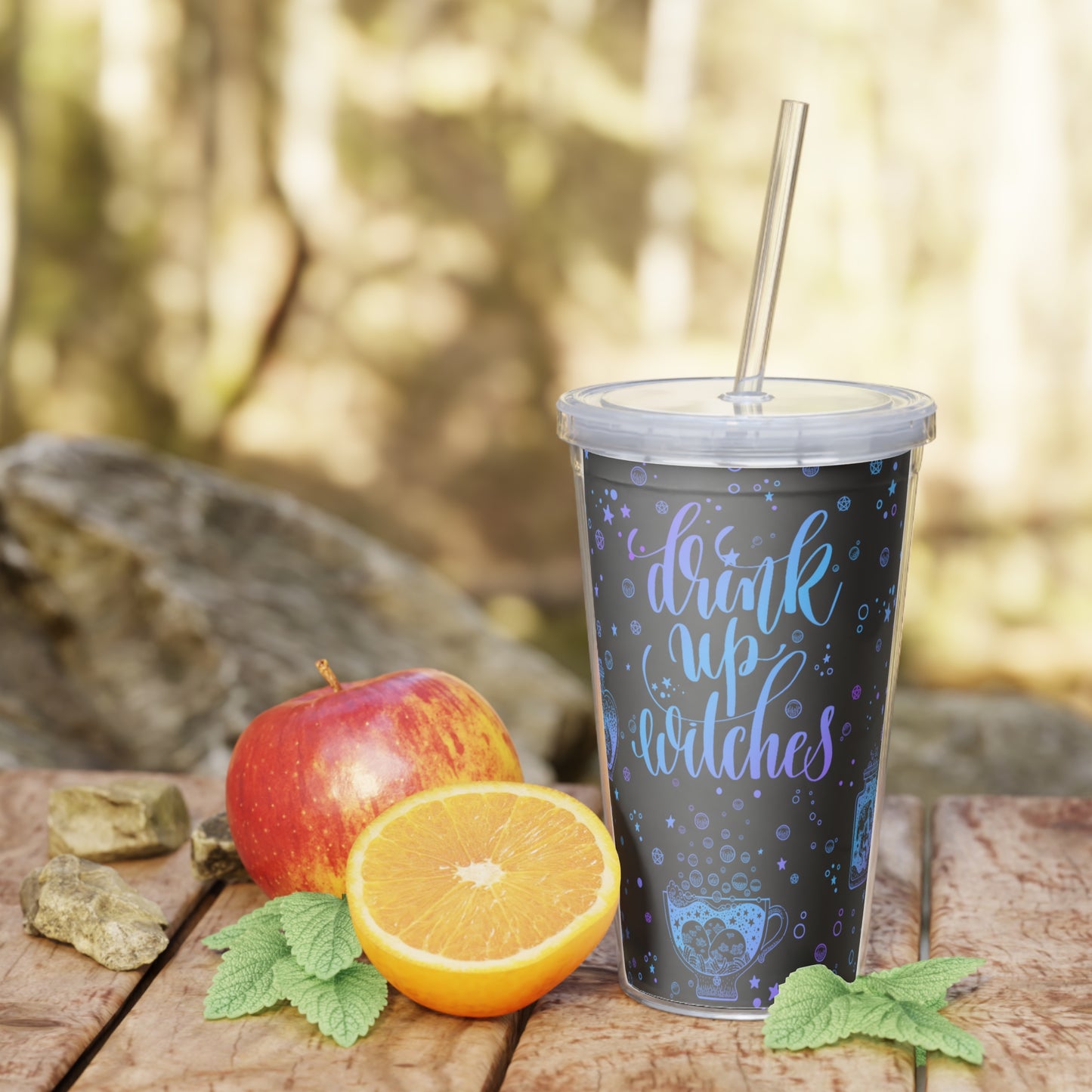 Drink Up Witches Plastic Tumbler with Straw