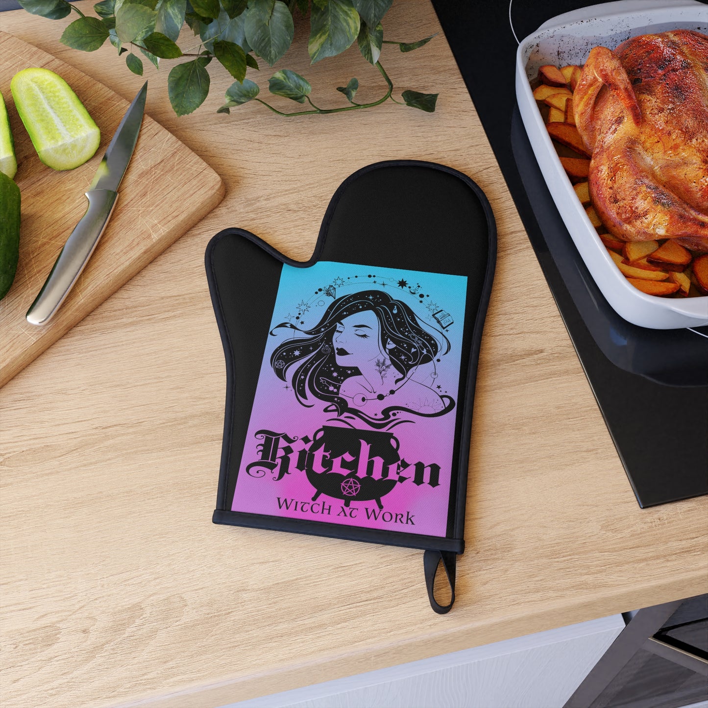 Kitchen Witch Oven Mitt